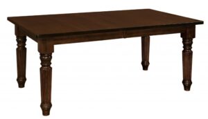 WEST POINT - Berkshire Reed Leg Table - Dimensions: 42x60, 42x66, 42x72, 48x60, 48x66, and 48x72 with up to 4 leaves - Custom finish options available, please see store for details.