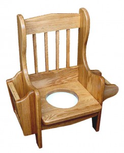 SUPERIOR WOODCRAFTS - Mission Potty Chair, No lid - Dimensions (In inches): 19 x 10.5 x 20.5.