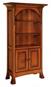 SCHWARTZ - Breckenridge Bookcase w/ Doors SC-3665 - Dimensions (in inches): 36w x 16.5d x 65h.