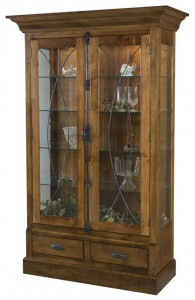 TOWNLINE - Barstow Curio - Dimensions (in inches): 2 Door - 21d x 50w x 79h - Custom features and finish options available, please see store for details.
