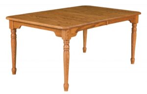 WEST POINT - Traditional Leg Table - Dimensions (in inches): 36x48, 36x60, 42x60, 42x66, 42x72, 48x60, 48x66, or 48x72 with up to 12 leaves (8 different leg styles available) - Custom finish options available, please see store for details.