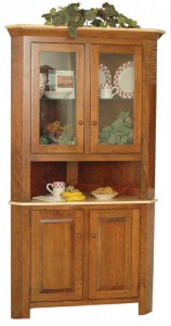 TOWNLINE - Brookline Corner Hutch - Dimensions (in inches): 32w x 80h - Also available as base-only sideboard - Custom features and finish options available, please see store for details.