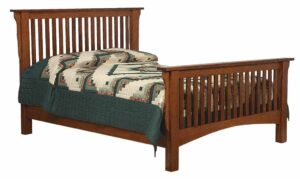 SCHWARTZ - Mission Bed - Dimensions: HB 51 3/4 inch, FB 33 3/4 inch, Corbels are standard. Overall size: King 87 inch x 88 1/2 inch, Queen 71 inch x 88 1/2 inch, Full 65 inch x 84 1/2 inch