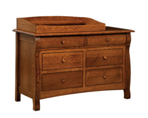OLD TOWN OAK - Castlebury 6 Drawer Dresser w/ Box Top - Dimensions: Dresser only size: 56"w x 35"h x 22"d, Dresser with box top size: 56"w x 41"h x 22"d