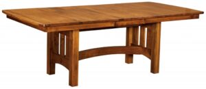 WEST POINT - Vancouver Trestle Table - Dimensions (in inches): 42x60, 42x66, 42x72, 48x60, 48x66, or 48x72 with up to four 12" leaves - Custom finish options available, please see store for details.
