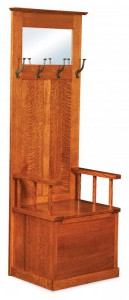 A & J - Heritage Mission Hall Seat - Dimensions (in inches):24w x 18d x 73.5h, Mirror - Dimensions (in inches):18.5w x 27h, 16 inch Storage Area, call store for additional sizes.