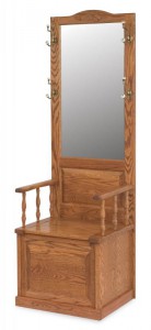 A & J - Raised Panel Hall Seat - Dimensions (in inches):24w x 18d x 73.5h, Mirror - Dimensions (in inches):18.5w x 33-5/8h, 16 inch Storage Area, call store for additional sizes.