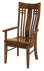 F & N - Bennett Arm Chair - Dimensions (in inches): 25w x 17.5d x 44h - Other available styles include side chair, swivel bar stool, stationary bar stool, and desk chair.