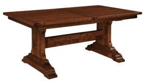 WEST POINT - Manchester Trestle Table - Dimensions (in inches): 42x60, 42x66, 42x72, 48x60, 48x66, and 48x72 with up to 4 leaves - Custom finish options available, please see store for details.