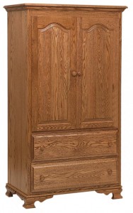 SCHWARTZ - Heritage Armoire - Dimensions: 1 piece, 2 drawers, 2 doors 38w x 21.5d x 67h