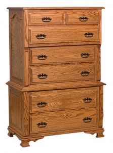 SCHWARTZ - Classic Heritage Chest-on-Chest - Dimensions: 2-piece, 7 drawers 37w x 21d x 57h
