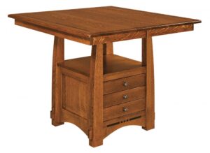WEST POINT - Colebrook Cabinet Table - Dimensions (in inches): 42x42, 42x48, 42x54, 48x48, or 48x54 with up to 1 leaf or as a solid top - Custom finish options available, please see store for details.