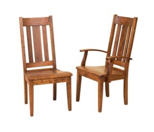 F & N - Jacoby Side Chair and Arm Chair - Dimensions (in inches): Side Chair 19.5w x 16d x 41.5h, Arm Chair 22w x 16d x 41.5h - Other available styles include swivel bar stool, stationary bar stool, and desk chair.