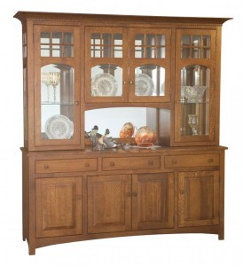 TOWNLINE - Tribecca 4-Door Open and Closed Deck Hutch - Dimensions (in inches): 20d x 72w x 80h, also available as 2-Door - 20d x 39w x 80h, or 3-Door - 20d x 56w x 80h - Also available as base-only sideboard - Custom features and finish options available, please see store for details.