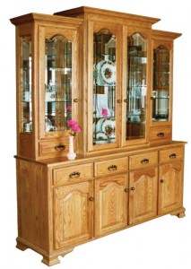 TOWNLINE - Vintage 4-Door Closed Deck Hutch - Dimensions (in inches): 20d x 72w x 80h (center 84"h) - Also available as base-only sideboard - Custom features and finish options available, please see store for details.