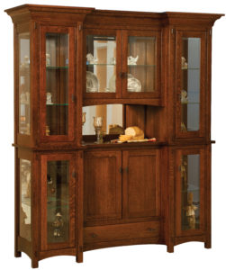 TOWNLINE- Alvada 4-Door Hutch - Dimensions (in inches): 20d x 72w x 87h - Also available as base-only sideboard - Custom features and finish options available, please see store for details.