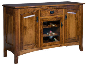 TOWNLINE - Cambria 3-Door Sideboard with Wine Rack - Dimensions (in inches): 20d x 60w 38h - Custom features and finish options available, please see store for details.