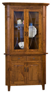 TOWNLINE - Candice Corner Hutch - Dimensions (in inches): 32w x 80h - Custom features and finish options available, please see store for details.