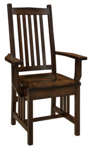 F & N Mission Arm Chair: 25.75"w x 17.25"d x 43.5"h
