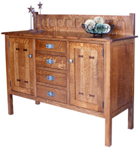 WOODSIDE - Gettysburg Sideboard - Dimensions (in inches): 20d x 54w x 47h - Custom features and finish options available, please see store for details.