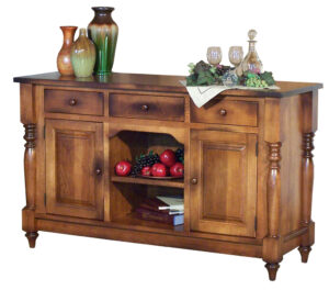 WOODSIDE - Harvest Sideboard with Shelf - Dimensions (in inches): 20d x 60w x 36h - Custom features and finish options available, please see store for details.