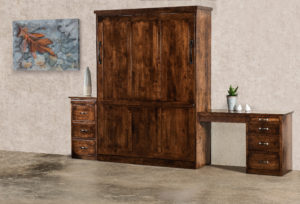 INDIAN TRAIL - Murphy Bed Bed Cabinet: 62½" W x 20¾" D x 86½" H Desk: 46" W x 191⁄8" D x 30¾" H Short Side Cabinet: 19½" W x 19½" D x 37" H Tall Side Cabinet: 19½" W x 19½" D x 80¾" H