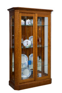 TOWNLINE - Latonia 2-Door Curio - Dimensions (in inches): 18.5d x 43.5w x 75h - Custom features and finish options available, please see store for details.