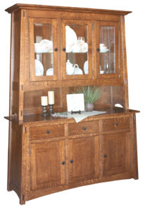 WOODSIDE - McCoy 3-Door Hutch - Dimensions (in inches): 20d x 60w x 81h - Also available as base-only sideboard - Custom features and finish options available, please see store for details.