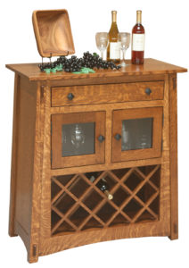 WOODSIDE - McCoy Wine Server - Dimensions (in inches): 18d x 36w x 40h - Custom features and finish options available, please see store for details.