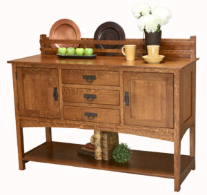 WOODSIDE - Old Century 3-Drawer Sideboard - Dimensions (in inches): 22d x 60w x 46h - Also available in sizes 17d x 42w x 42h or 20d x 54w x 46h - Custom features and finish options available, please see store for details.