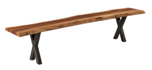 WEST POINT - Xavier Bench - Available Dimensions: 12.5" x 72", 12.5" x 84". Solid top only. Features a live wood edge.